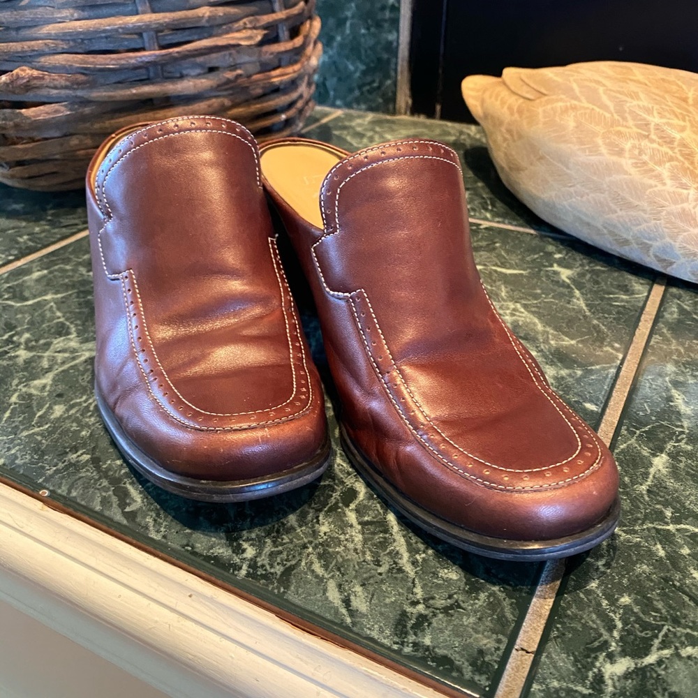 Franco Sarto Leather Mules